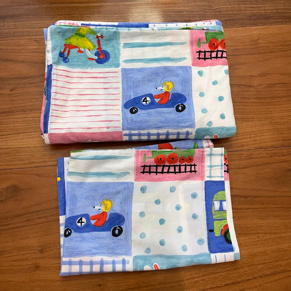 Designers Guild Duvet Cover Pillow Case Twin Cotton Whimsical Animal Sketch